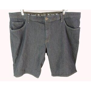 Lee Riders Womens Denim Shorts Size 22W Plus Dark Wash Stretch Mid Rise Casual